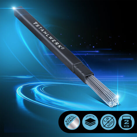Baguettes De Soudage TIG ER307Si Acier Inoxydable - Ø2,4 Mm X 500 Mm, 1 Kg - Boîte De Rangement Incluse - STAHLWERK - 4
