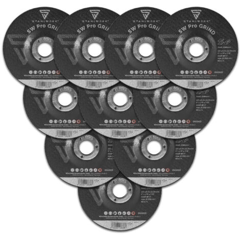 STAHLWERK Schruppscheibe Schleifscheibe SW Pro Grind Ø125 mm 10er Set (1/5)