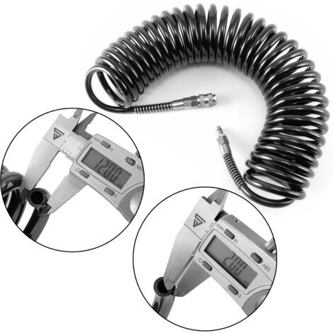 STAHLWERK DS 10 ST Professioneller Spiral Druckluftschlauch 10 m