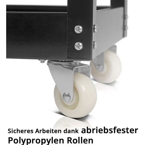 XCX Werkzeugwagen Mit 3 Schubladen & Stecktafel - 299 Kg Tragkraft, Mobil Für Werkstatt & Garage