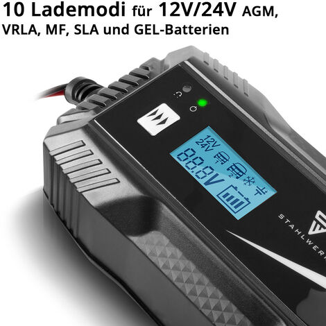 STAHLWERK Batterieladegerät IBC-100 ST mit Mikroprozessor und 10