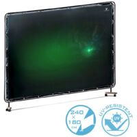 STAHLWERK Schweißerschutzwand UV-resistenter Schweißschutzvorhang 2,4m x 1,8m