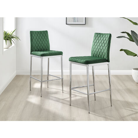 Green bar stools set deals of 2