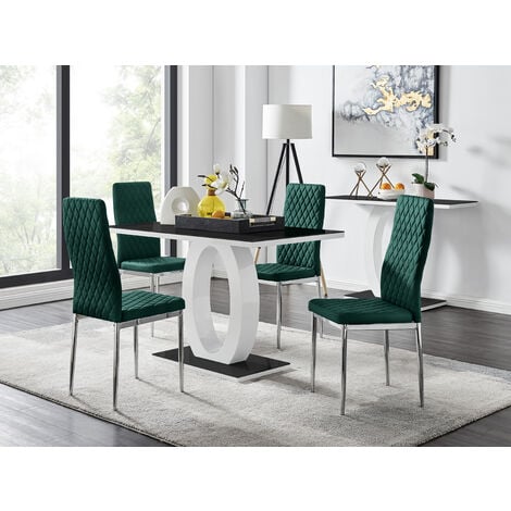 Modern 4 deals chair dining set