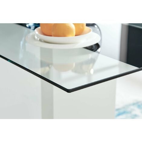 Structube glass online dining table