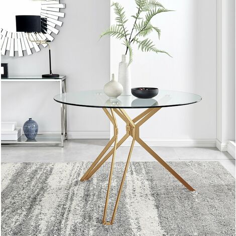 LATINA Round Dining Table 120cm - Dark Brown / Black – Modern Furniture