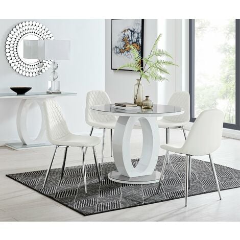 High round dining online table set