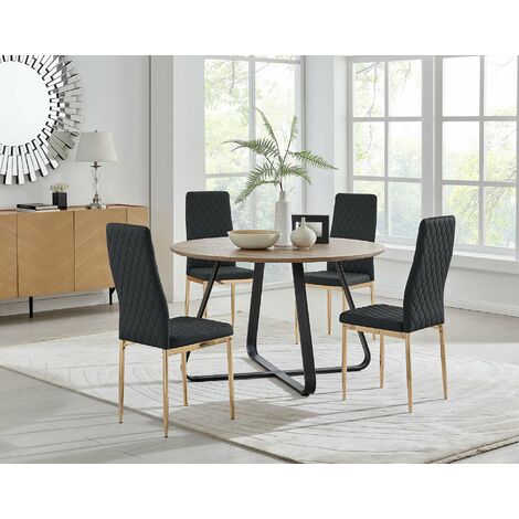 brown round kitchen table