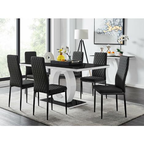 Black dining deals chairs 6