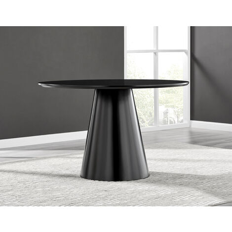 Espresso pedestal on sale dining table