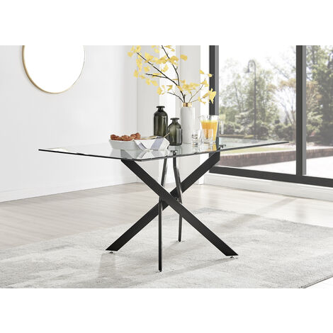 150cm glass deals dining table