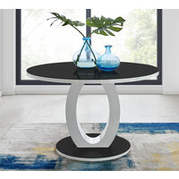 Giovani High Gloss And Glass Large Round Dining Table