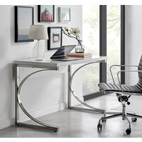Valencia White High Gloss Office Desk - 120cm