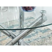 Selina Round Dining Table and 2 Grey Murano Chairs