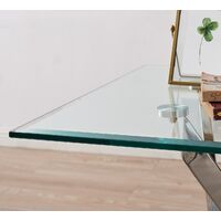 Leonardo Glass And Chrome Metal Side Table
