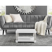 Anzio Square High Gloss and Chrome Small Coffee Table
