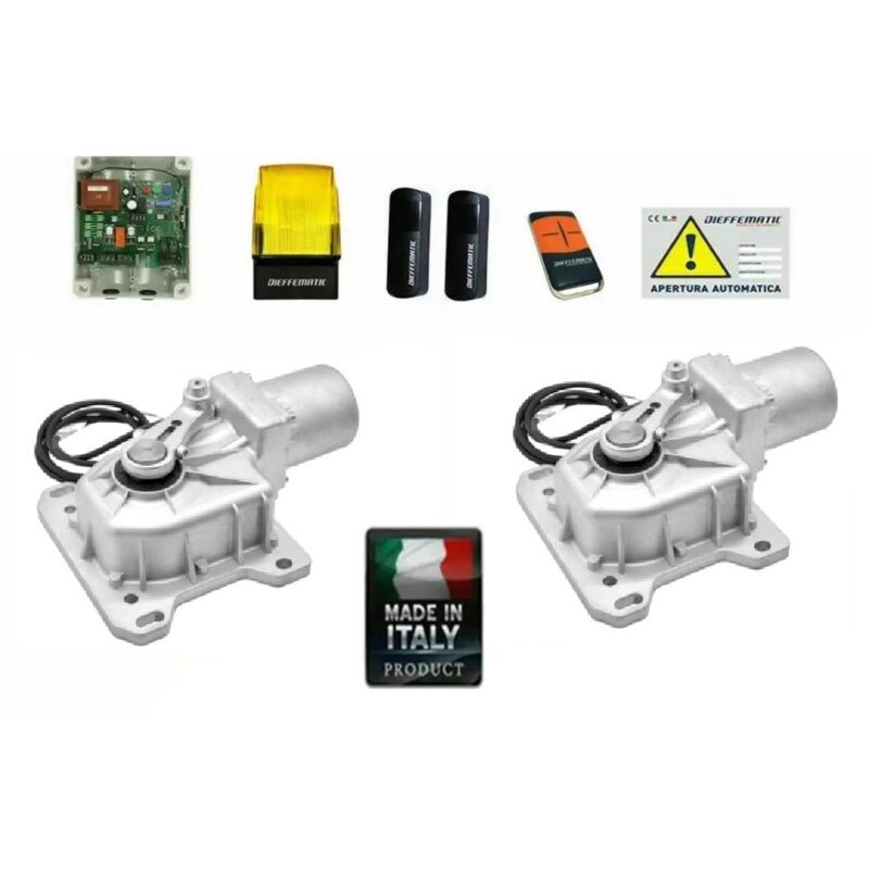 Kit Cromo 24v Automatismo Cancello 2 Ante Battenti Interrato Attuatore Elettrico