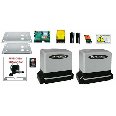 Kit Set 2 Motori Per Doppia Due Anta Automazione Cancello Scorrevole 230v 600kg