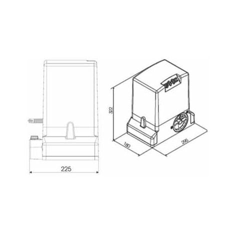 Motoriduttore 230v 741 E Z16 Con Encoder Per Cancelli Scorrevoli Faac 1097815