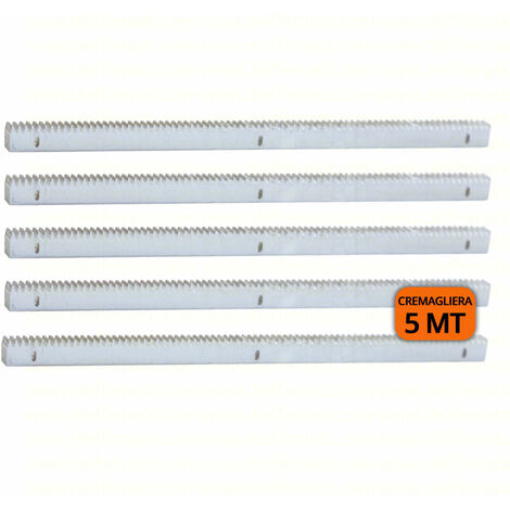 CREMAGLIERA IN NYLON 6 ATTACCHI ANIMA ACCIAIO CON VITI PER CANCELLO SCORREVOLE - Foto 5