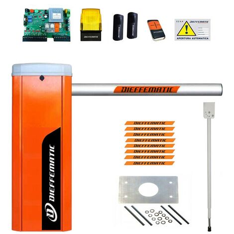 Kit Automazione Barriera Con Asta 5 Mt Automatica Stradale 230v Barra Elettrica