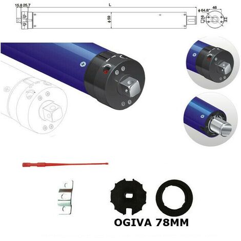 Motore Per Tende Tenda Da Sole 150 Kg 100kg 80 Nm Con Ogiva 78 Mm Motorizzazione