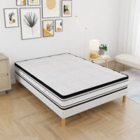 Ensemble 140x190 GRAND CONFORT Sommier + Matelas Hauteur 22cm