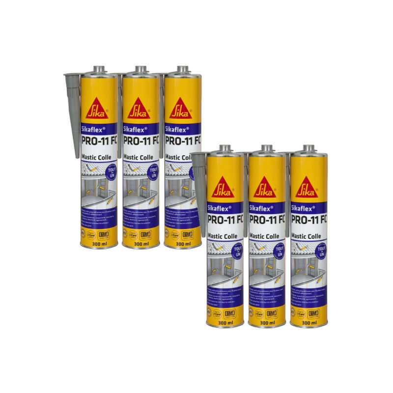 Juego de 6 adhesivos para caravanas SIKA Sikaflex 522 - Blanco - 100ml