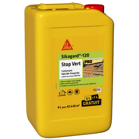 Tratamiento algicida y fungicida SIKA - Sikagard-120 Stop Green - 6L