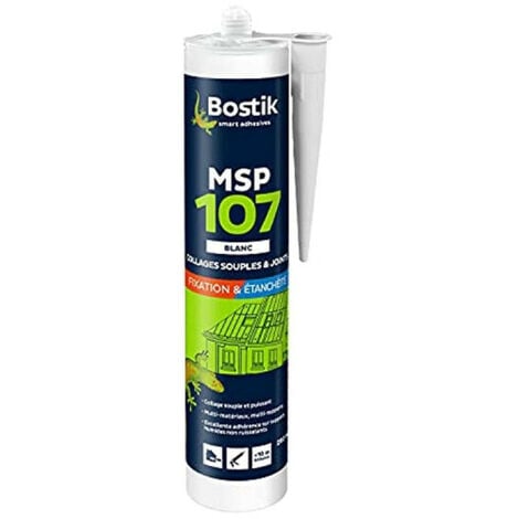 Bostik MSP 107 Adhesivo blanco y polímero impermeabilizante, sustratos húmedos