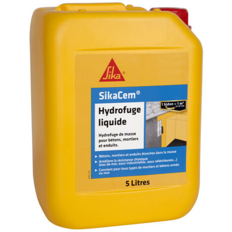 Hidrofugante para hormigón y mortero SIKA SikaCem Hidrofugante líquido - 5l