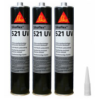 SIKA Sikaflex 521 UV Hybrid Sealant Glue - Negro - 300ml - Set of 3