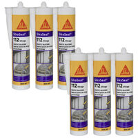 Set de 2 selladores de silicona antimoho SIKA Sikaseal 108 Sanitario -  Blanco - 300ml
