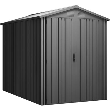 Hoggar – Abri de jardin métal 4,30m2 – Structure autoportante – Portes renforcées avec serrure – Toit renforcé – Colonnes en V pour montage rapide