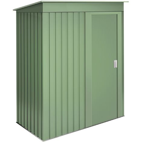 Hoggar – Armoire de jardin en métal 1,39m² – Acier zingué – Dimensions 162x86x181cm – Toit incliné – Portes coulissantes – Garantie 10 ans