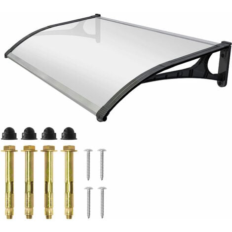 SmartSun Marquise Evoke aluminium 120x80cm. Panneau solide epaisseur extra résistante de 2,7 mm. Auvent de porte
