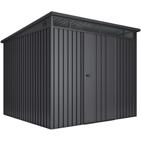Hoggar – Abri de jardin métal 5,5m² – Acier galvanisé 0,40mm – Serrure de sécurité – Dimensions 237x226x201cm – Fenêtre coulissante