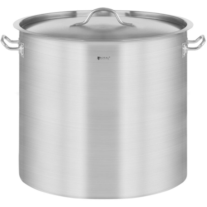 Olla De Inducción Cacerola En Acero Inoxidable Con Tapadera Asas Aislantes 20 L