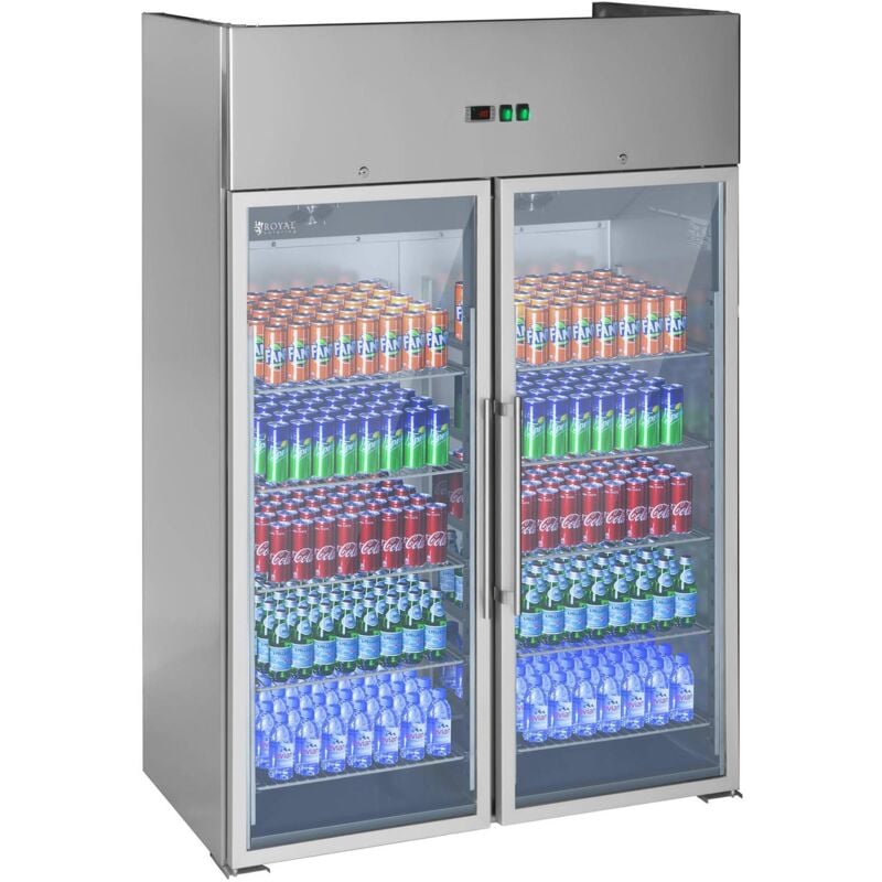 Refrigerador Para Gastronomía Frigorífico Industrial Doble Puerta De Vidrio 984L