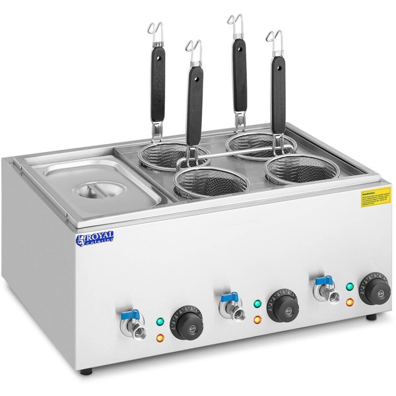 Cuece-pastas con 4 Cestas Cuecepastas con Contenedor GN 1/3 30 - 110 °C