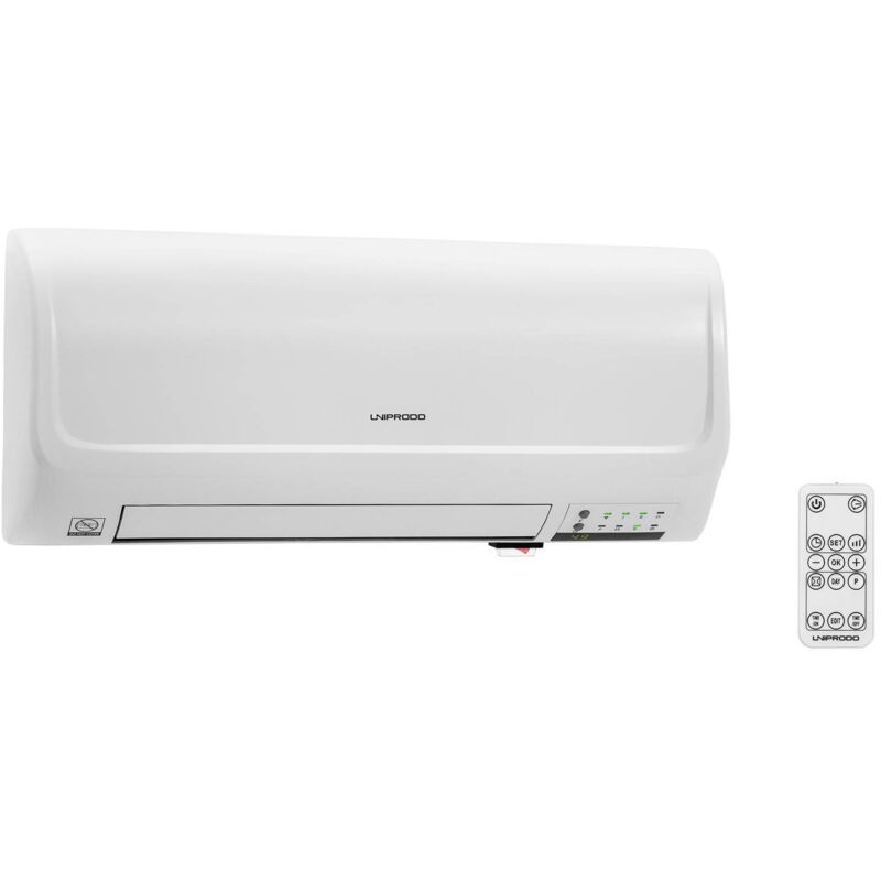 Homcom Calefactor Baño De Pared 1000/2000w Con Mando A Distancia