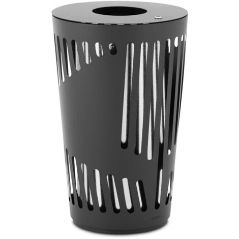 1u] Cubo de plástico con tapa negro de 100 litros — Planas