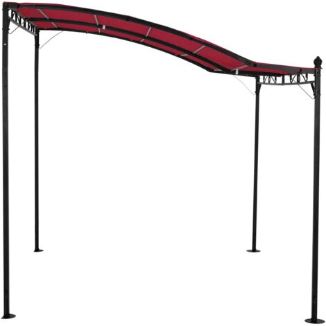 Pérgola de metal - 2,6 x 3 m - tinto