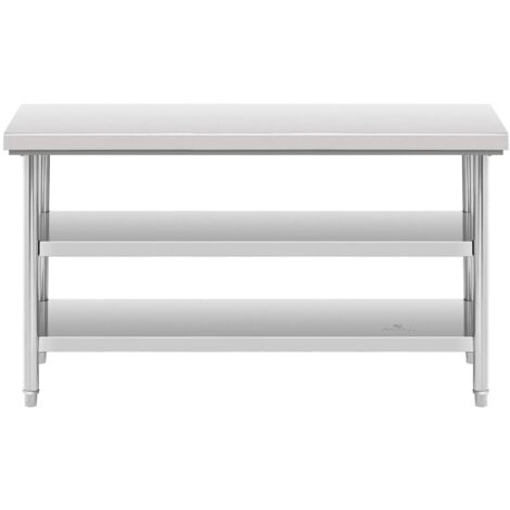 Mesa de acero inoxidable - 150 x 60 cm - capacidad de carga de 230 kg