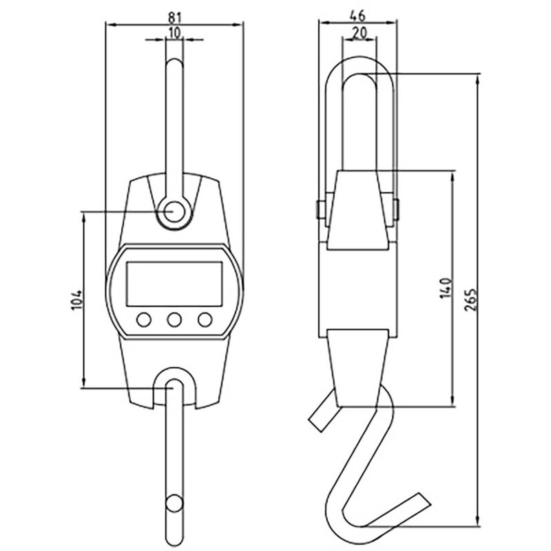 CNCEST 300KG Bilancia Digitale a Gancio Bilancia Portatile