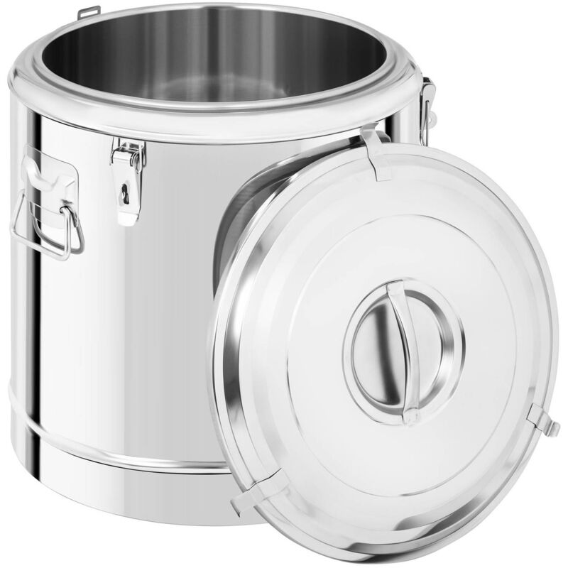 Contenitore Termico Acciaio Inox Thermos Isolante Trasporto Alimenti  Bevande 50L