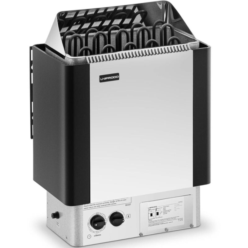 Stufa Sauna Elettrica 3KW - Acciaio Inox, Per Ambienti Fino 3m³, Controllo Interno, 220V (Pietre Non Incluse) - Foto 6