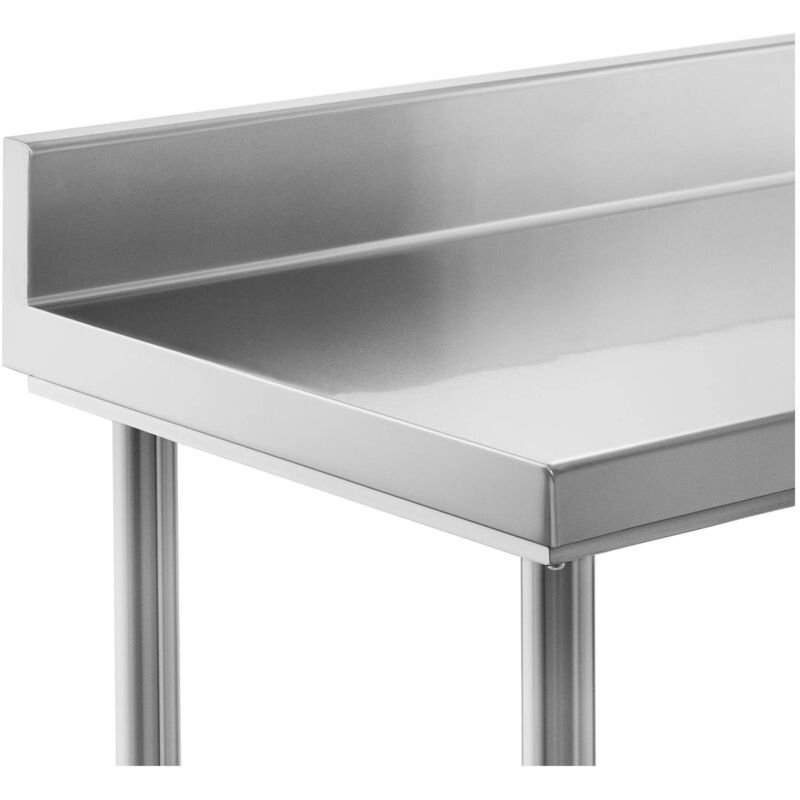 Tavolo Inox Acciaio Inossidabile Banco Da Lavoro Alzatina 120 X 70 Cm 115 Kg