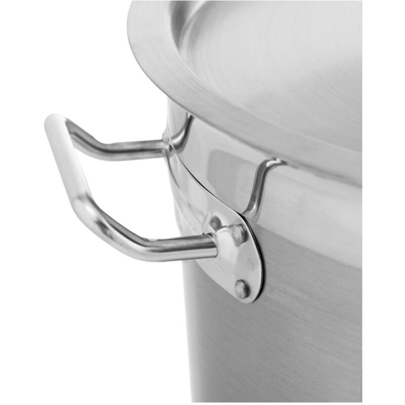 Royal Catering Pentola Per Induzione Pentola Acciaio Inox RCST-58E3-S Acciaio Inox, 58 L, Fondo 5,8 mm 