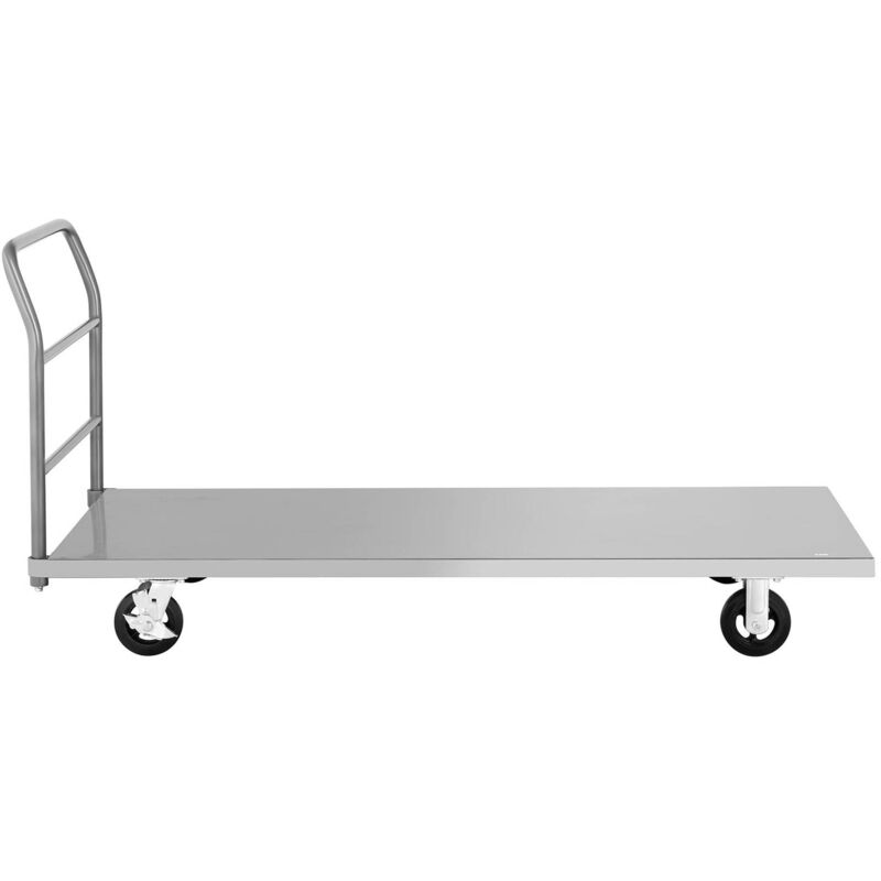 Carrello Con Pianale Portapacchi Ruote In Gomma Trasporto 500 Kg 180 X 95 cm